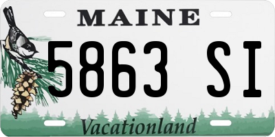 ME license plate 5863SI