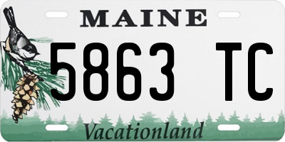 ME license plate 5863TC