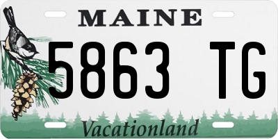 ME license plate 5863TG