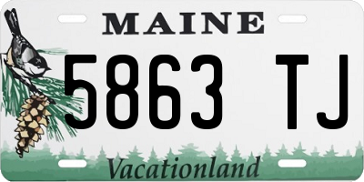 ME license plate 5863TJ