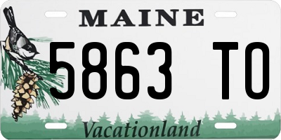ME license plate 5863TO