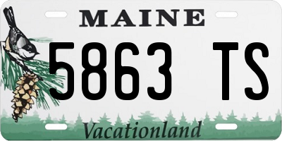 ME license plate 5863TS