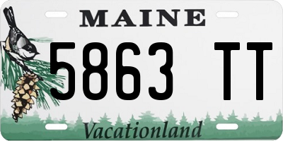 ME license plate 5863TT