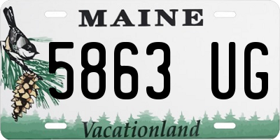 ME license plate 5863UG