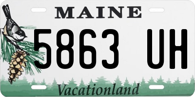 ME license plate 5863UH