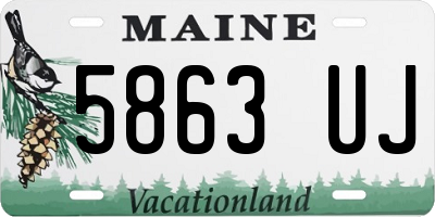 ME license plate 5863UJ
