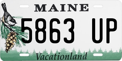 ME license plate 5863UP
