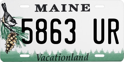 ME license plate 5863UR