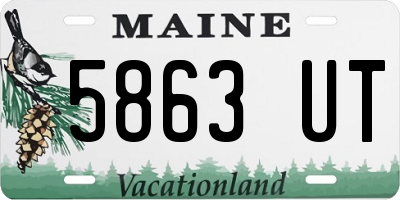 ME license plate 5863UT