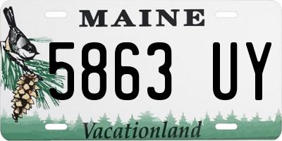 ME license plate 5863UY