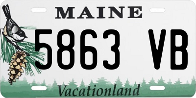 ME license plate 5863VB
