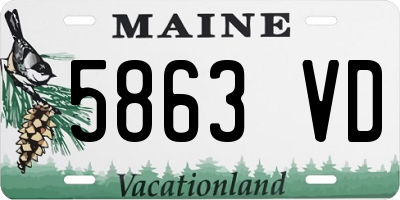 ME license plate 5863VD