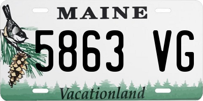 ME license plate 5863VG