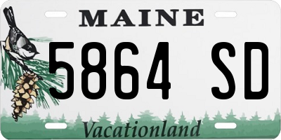 ME license plate 5864SD