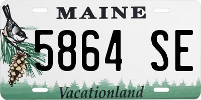 ME license plate 5864SE