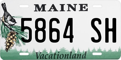 ME license plate 5864SH