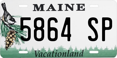ME license plate 5864SP