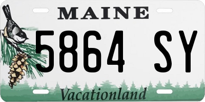 ME license plate 5864SY