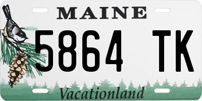 ME license plate 5864TK