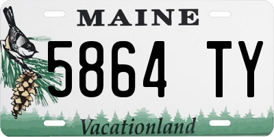 ME license plate 5864TY