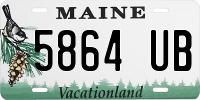 ME license plate 5864UB