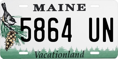 ME license plate 5864UN