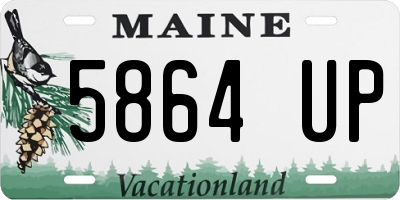 ME license plate 5864UP
