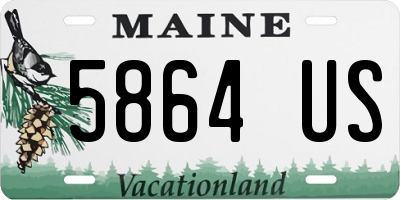 ME license plate 5864US