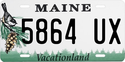 ME license plate 5864UX