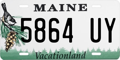 ME license plate 5864UY