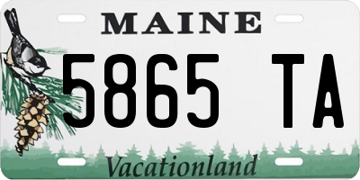 ME license plate 5865TA