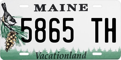 ME license plate 5865TH