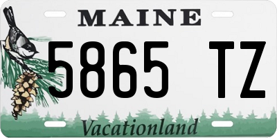 ME license plate 5865TZ