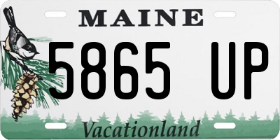 ME license plate 5865UP