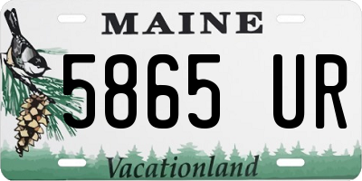 ME license plate 5865UR