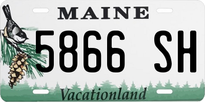 ME license plate 5866SH