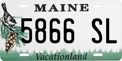 ME license plate 5866SL