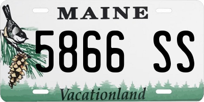 ME license plate 5866SS