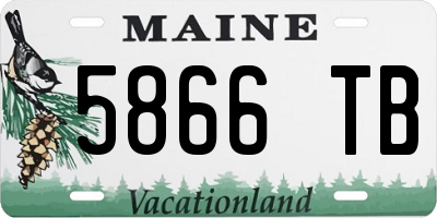 ME license plate 5866TB