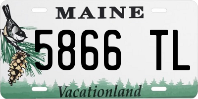 ME license plate 5866TL