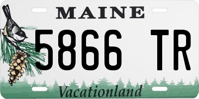 ME license plate 5866TR