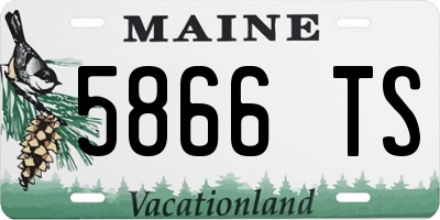 ME license plate 5866TS
