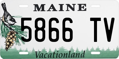 ME license plate 5866TV