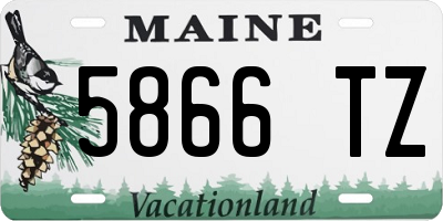 ME license plate 5866TZ