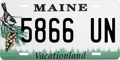 ME license plate 5866UN