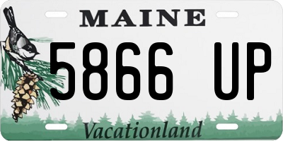 ME license plate 5866UP