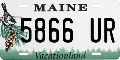 ME license plate 5866UR