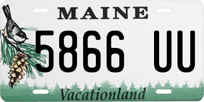 ME license plate 5866UU