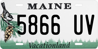 ME license plate 5866UV