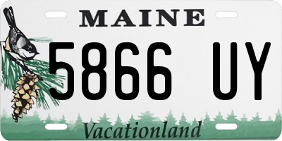 ME license plate 5866UY